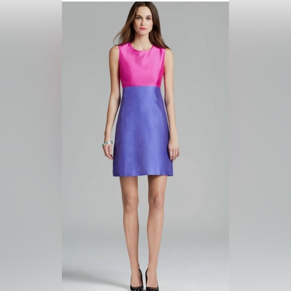 kate spade Pink and Purple Colorblock Sleeveless Shift Dress
